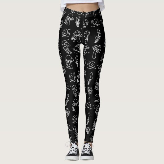Leggings Champignons et escargots (Devant)