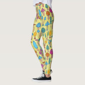 Leggings Champignons magiques Doodle Motif sans couture (Gauche)