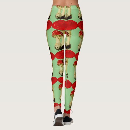 Leggings Champignons rouges vintages (Dos)