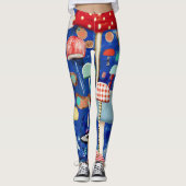 Leggings champignons vêtements de sport (Devant)