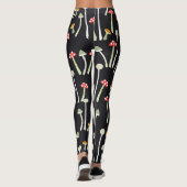 Leggings Champignons vintages d'automne design motif. (Dos)
