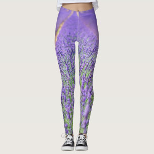 Leggings Champs de fleurs de lavande