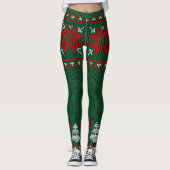 Leggings Chandail de Noël (Devant)