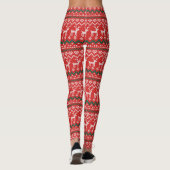 Leggings Chandail de Noël moche de cerf (Dos)