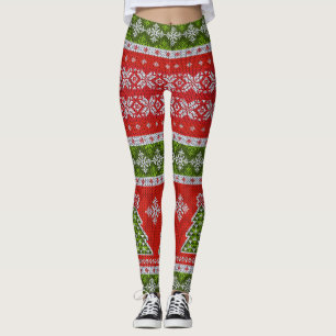 Leggings Chandail de Noël moche Légendes de l'Île-du-Pr