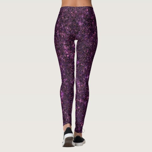 Leggings Changement de Parties scintillant de dragon rose v (Dos)