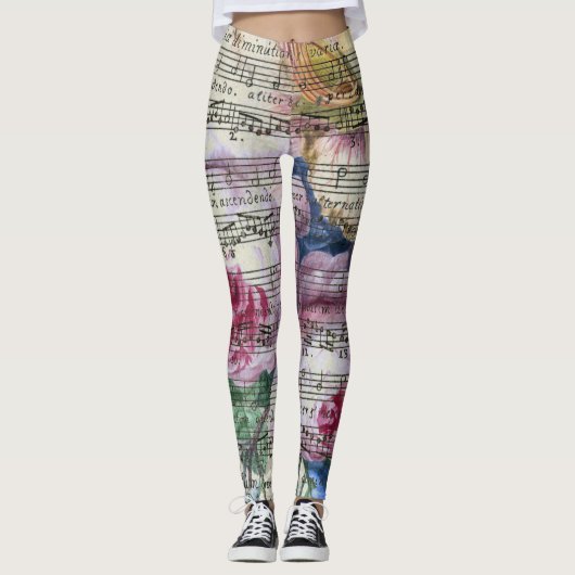 Leggings Chansons florales (Devant)