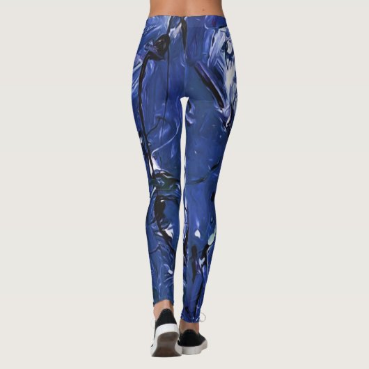 Leggings Chaos bleu (Dos)