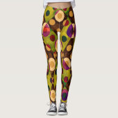 Leggings Chaos coloré Abstraite impression (Devant)