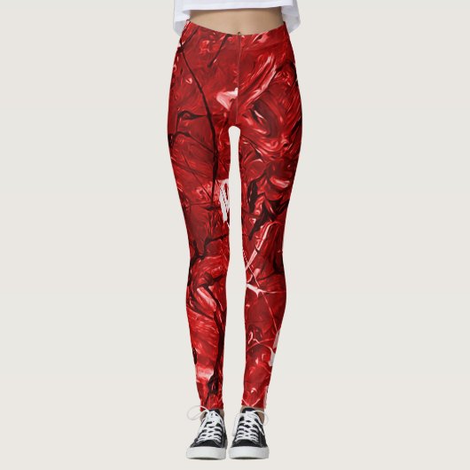 Leggings Chaos rouge (Devant)