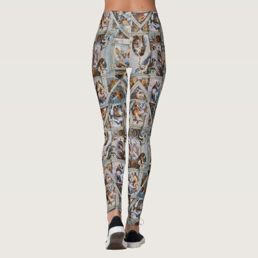 Leggings Chapelle Sixtine par Michelangelo Yoga Running (Dos)