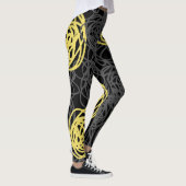Leggings Charbon de bois, jaune, et moderne noir (Droite)