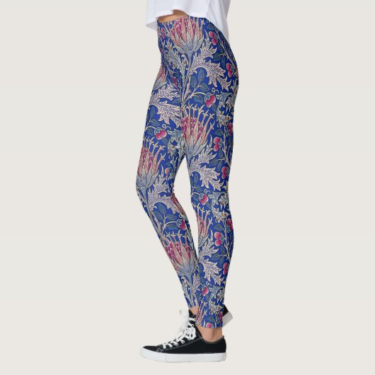 Leggings chardon rose bleu (Gauche)