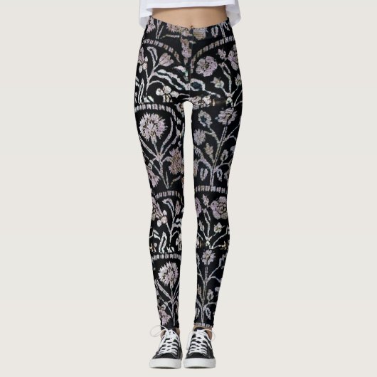 Leggings Chardons En Dentelle (Devant)