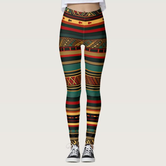 Leggings Charme ethnique vintage (Devant)