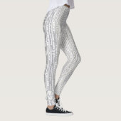 Leggings Charme facultatif blanc de monogramme d'argent de (Droite)