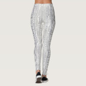 Leggings Charme facultatif blanc de monogramme d'argent de (Dos)
