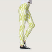 Leggings Chartreuse et Motif Arlequin à Grunge Blanc (Droite)