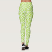 Leggings Chartreuse Green Mandala Motif (Dos)