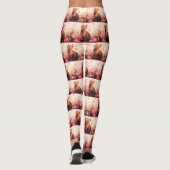 Leggings Chat Abyssin avec des Roses - Saint-Valentin (Dos)