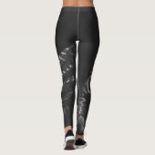 Leggings Chat avec cuir Veste jouant guitare électrique (Dos)