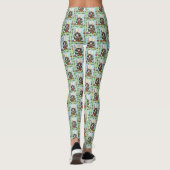 Leggings Chat cadeau de Noël Green Funny (Dos)