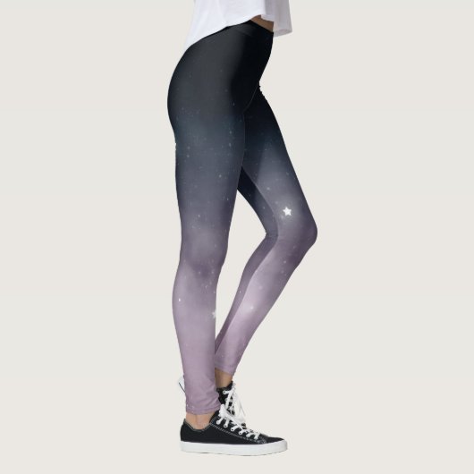 Leggings Chat caricature mignon sur la lune (Droite)
