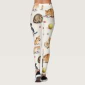 Leggings Chat & Chien Motif sans couture (Dos)