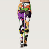 Leggings Chat coloré en motif costume halloween (Dos)
