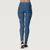 Leggings Chat cosmos cosmonaute fusée (Dos)