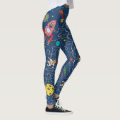 Leggings Chat cosmos cosmonaute fusée (Droite)