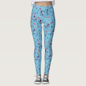 Leggings Chat Dans Le Casquette | Motif bleu (Devant)