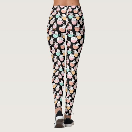 Leggings Chat dans une tasse Design motif 01 w (Dos)