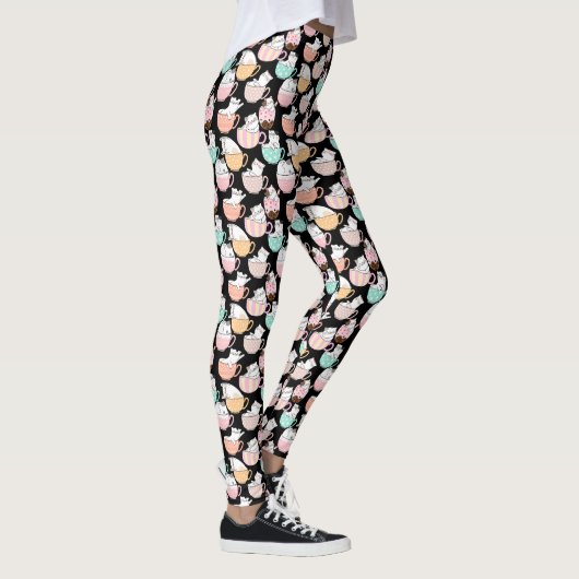 Leggings Chat dans une tasse Design motif 01 w (Droite)