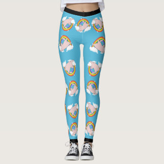Leggings Chat d'arc-en-ciel