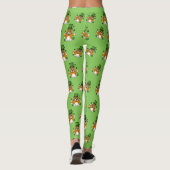 Leggings Chat de la Saint Patrick avec dessin Shamrock (Dos)