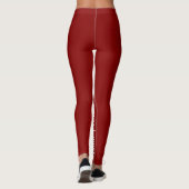 Leggings Chat de Noël moderne rouge blanc or (Dos)