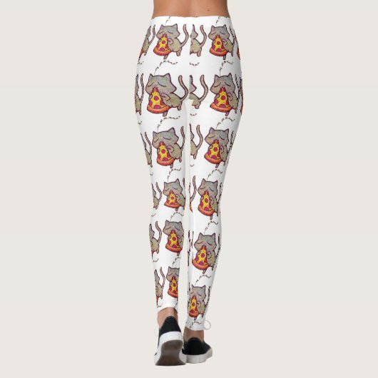 Leggings Chat de pizza ! Guêtres (Dos)