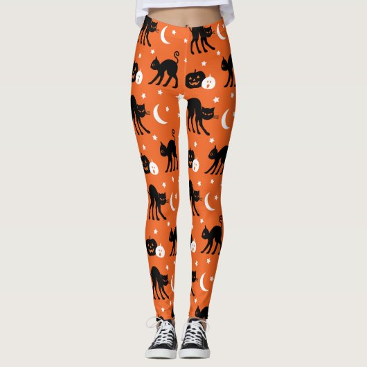 LEGGINGS CHAT DÉPLAISANT HALLOWEEN (Devant)