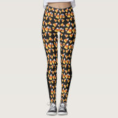 Leggings Chat drôle Candy maïs motif Halloween amusant (Devant)
