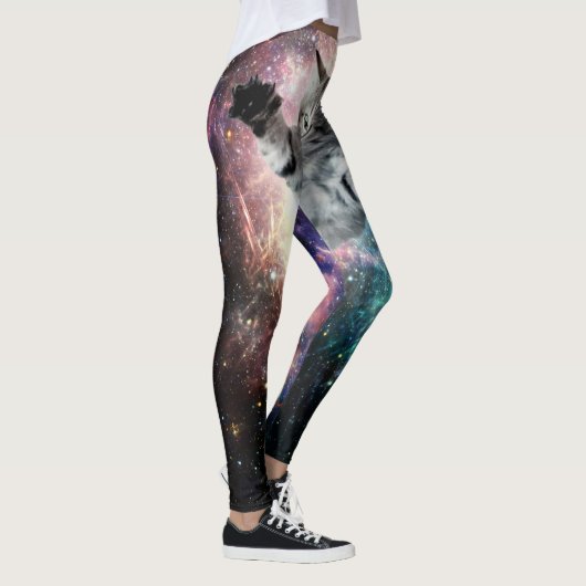 Leggings Chat drôle dans l'espace (Droite)