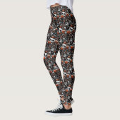Leggings Chat éffrayant avec des crânes (Gauche)