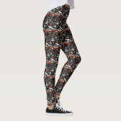 Leggings Chat éffrayant avec des crânes (Droite)