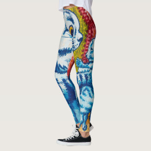 Leggings Chat et ses chatons par Louis Wain