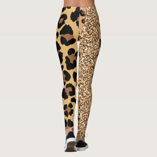 Leggings Chat Jungle personnalisé Imprimer Motif animal sau (Dos)