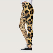 Leggings Chat Jungle personnalisé Imprimer Motif animal sau (Gauche)