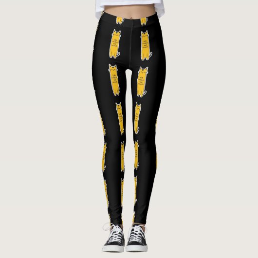 Leggings Chat Mignon avec la Chaleur des Moustaches Design (Devant)