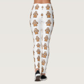 Leggings Chat mignon se cachant dans une empreinte de patte (Dos)