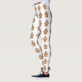 Leggings Chat mignon se cachant dans une empreinte de patte (Gauche)