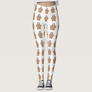 Leggings Chat mignon se cachant dans une empreinte de patte